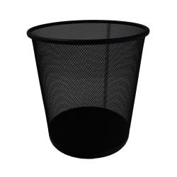 Μεταλλικό καλάθι αχρήστων διάτρητο σε χρώμα μαύρο Μεταλλικό καλάθι αχρήστων διάτρητο σε χρώμα μαύρο