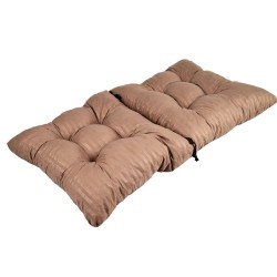 Σπαστό μαξιλάρι καρέκλας bamboo διπλής όψης διαστάσεων 50x95x10cm σε χρώμα μπεζ