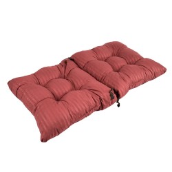 Σπαστό μαξιλάρι καρέκλας bamboo διπλής όψης διαστάσεων 50x95x10cm σε χρώμα κόκκινο