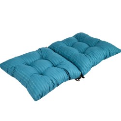 Σπαστό μαξιλάρι καρέκλας bamboo διπλής όψης διαστάσεων 50x95x10cm σε χρώμα μπλε