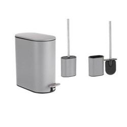 Πλαστικό σετ πιγκάλ και κάδος χωρητικότητας 5lt  με καπάκι soft close σε χρώμα γκρι Πλαστικό σετ πιγκάλ και κάδος χωρητικότητας 5lt  με καπάκι soft close σε χρώμα γκρι