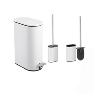 Πλαστικό σετ πιγκάλ και κάδος χωρητικότητας 5lt  με καπάκι soft close σε χρώμα λευκό Πλαστικό σετ πιγκάλ και κάδος χωρητικότητας 5lt  με καπάκι soft close σε χρώμα λευκό