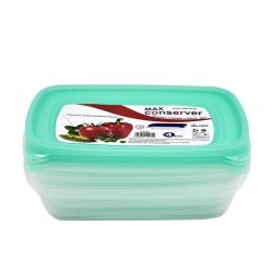 Σετ δοχείο τροφίμων πλαστικά “ΜΑΧ” 4τμχ με ασφαλές κούμπωμα