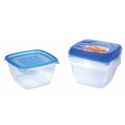 Σετ δοχείο τροφίμων τετράγωνο 4τμχ με ασφαλές κούμπωμα Σετ δοχείο τροφίμων τετράγωνο 4τμχ με ασφαλές κούμπωμα
