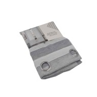 Κουρτίνα “Ριγέ” με μεταλλικούς κρίκους σε χρώμα γκρι ανοιχτό διαστάσεων 140x260cm Κουρτίνα “Ριγέ” με μεταλλικούς κρίκους σε χρώμα γκρι ανοιχτό διαστάσεων 140x260cm