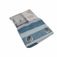 Κουρτίνα “Ριγέ” με μεταλλικούς κρίκους σε χρώμα μπλε διαστάσεων 140x260cm Κουρτίνα “Ριγέ” με μεταλλικούς κρίκους σε χρώμα μπλε διαστάσεων 140x260cm