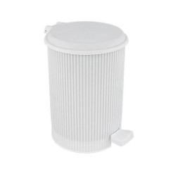 Κάδος με πεντάλ Nostalgy σε χρώμα λευκό πλαστικός χωρητικότητας 12lt