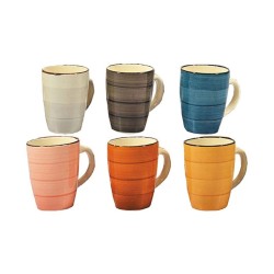 Κούπα “ΡΟΥΣΤΙΚ” με χερούλι σε διάφορα χρώματα χωρητικότητας 12oz