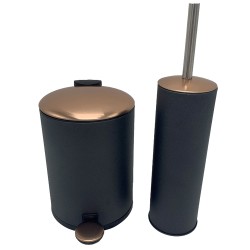 Κάδος με πεντάλ και πιγκάλ σε χρώμα μαύρο με χρυσό χωρητικότητας 7Lt Κάδος με πεντάλ και πιγκάλ σε χρώμα μαύρο με χρυσό χωρητικότητας 7Lt