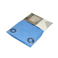 Κουρτίνα γάζα με μεταλλικούς κρίκους σε χρώμα γαλάζιο διαστάσεων 140x260cm Κουρτίνα γάζα με μεταλλικούς κρίκους σε χρώμα γαλάζιο διαστάσεων 140x260cm