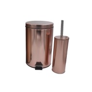 Πεντάλ και πιγκάλ “GOLD” χωρητικότητας 7Lt σε χρώμα ροζ χρυσό Πεντάλ και πιγκάλ “GOLD” χωρητικότητας 7Lt σε χρώμα ροζ χρυσό