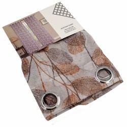 Κουρτίνα “Dοris” με μεταλλικούς κρίκους από ύφασμα τύπου οργάντζα διαστάσεων 140x260cm σε χρώμα μπεζ Κουρτίνα “Dοris” με μεταλλικούς κρίκους από ύφασμα τύπου οργάντζα διαστάσεων 140x260cm σε χρώμα μπεζ