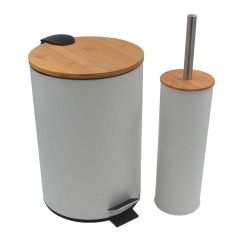 Κάδος και πιγκάλ “FOREST” χωρητικότητας 7lt σε χρώμα λευκό Κάδος και πιγκάλ “FOREST” χωρητικότητας 7lt σε χρώμα λευκό