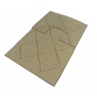 Πατάκια σετ μπάνιου “Cotton” διαστάσεων 50x80cm / 50x40cm σε χρώμα μπεζ Πατάκια σετ μπάνιου “Cotton” διαστάσεων 50x80cm / 50x40cm σε χρώμα μπεζ