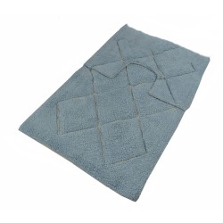 Πατάκια σετ μπάνιου “Cotton” διαστάσεων 50x80cm / 50x40cm σε χρώμα μπλε Πατάκια σετ μπάνιου “Cotton” διαστάσεων 50x80cm / 50x40cm σε χρώμα μπλε