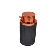 Πλαστικό dispenser 500ml “EMI” ιδανικό για κρεμοσάπουνα και αντισηπτικά σε χρώμα γκρι με χρυσό Πλαστικό dispenser 500ml “EMI” ιδανικό για κρεμοσάπουνα και αντισηπτικά σε χρώμα γκρι με χρυσό