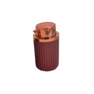 Πλαστικό dispenser 500ml “EMI” ιδανικό για κρεμοσάπουνα και αντισηπτικά σε χρώμα μπορντώ με χρυσό