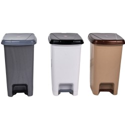 Πεντάλ slim με εσωτερικό κάδο χωρητικότητας 25lt σε χρώμα γκρι διαστάσεων 28x33x45cm