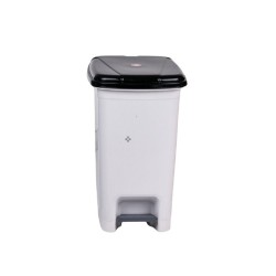Πεντάλ slim με εσωτερικό κάδο χωρητικότητας 25lt σε χρώμα λευκό διαστάσεων 28x33x45cm