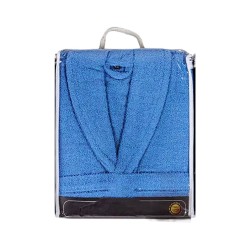 Μπουρνούζι “Pastel” 100% βαμβακερό σε χρώμα μπλε νούμερο ΧLarge