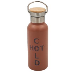 Θερμός “Eco” 500ml από ανοξείδωτο χάλυβα 18/8 με bamboo φινίρισμα 