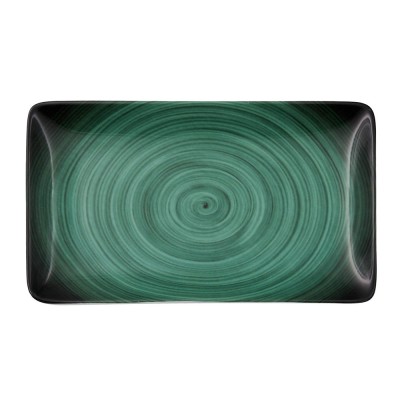 Πιάτο ορθογώνιο “decoration” green διαστάσεων 27x16cm