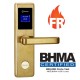 Bluetooth κλειδαριά RFID τεχνολογίας Mifare από ανοξείδωτο ατσάλι ORBITA E4131BB GOLD BLUETOOTH σε χρυσό χρώμα