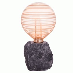 Επιτραπέζιο μαρμάρινο φωτιστικό Φ95mm με ντουί E27 καλώδιο 1.8mt & διακοπτάκι εσωτερικού χώρου IP20