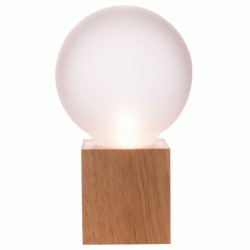 Επιτραπέζιο ξύλινο φωτιστικό 4W θερμό φως 3000k 450lm 58x58mm με καλώδιο & διακοπτάκι