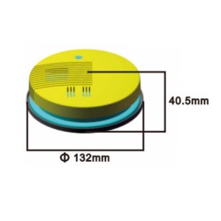 Ανιχνευτής καπνού ασύρματος 9VDC μπαταρία με ένταση συναγερμού 85DB & θεμροκρασία λειτουργίας  -10° / +40° IP20