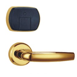 Κλειδαριά ηλετρονική τεχνολογίας Temic RFID FOX FL-008GT TEMIC GOLD σε χρυσό χρώμα