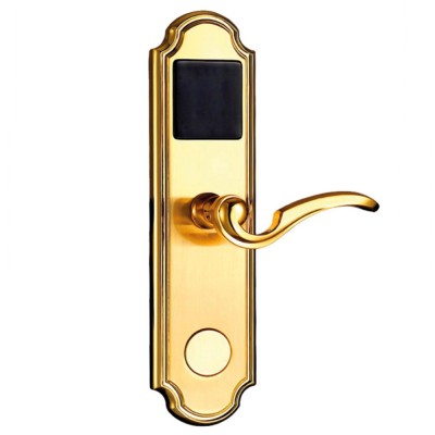 Ηλεκτρονική κλειδαριά ξενοδοχείου τεχνολογίας Mifare RFID FOX FL-9801GM MIFARE GOLD σε χρυσό χρώμα