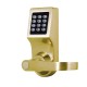 Bluetooth κλειδαριά με ψηφιακό πληκτρολόγιο TT Lock APP FOX FPB-D6606G GOLD σε χρώμα χρυσό