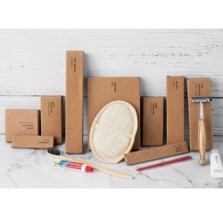 Αδιάβροχο ακορντεόν σκουφάκι μπάνιου σε χάρτινη craft οικολογική συσκευασία Αδιάβροχο ακορντεόν σκουφάκι μπάνιου σε χάρτινη craft οικολογική συσκευασία