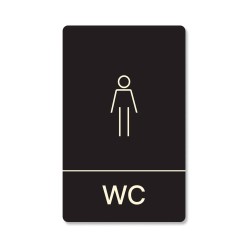 Πινακίδα ξενοδοχείου μαύρη για WC ανδρών HTA29 διαστάσεων 140mm X 90mm Πινακίδα ξενοδοχείου μαύρη για WC ανδρών HTA29 διαστάσεων 140mm X 90mm