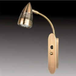 Φωτιστικό σποτ απλίκα με σπιράλ από αλουμίνιο και ατσάλι μπρονζέ για 1 λάμπα GU10