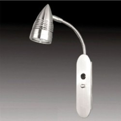 Φωτιστικό σποτ απλίκα με σπιράλ από αλουμίνιο και ατσάλι νίκελ ματ για 1 λάμπα GU10