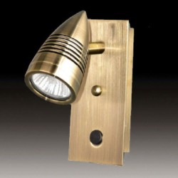 Φωτιστικό σποτ από αλουμίνιο και ατσάλι μπρονζέ για 1 λάμπα GU10