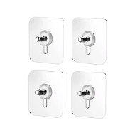 Αυτοκόλλητες βάσεις HOME USE διαστάσεων 57x57mm διάφανο σετ 4τμχ