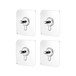 Αυτοκόλλητες βάσεις HOME USE διαστάσεων 57x57mm διάφανο σετ 4τμχ