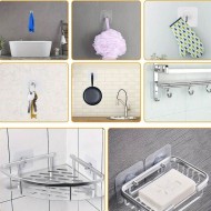 Αυτοκόλλητες βάσεις HOME USE διαστάσεων 57x57mm διάφανο σετ 4τμχ