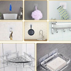 Αυτοκόλλητες βάσεις HOME USE διαστάσεων 57x57mm διάφανο σετ 4τμχ