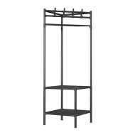 Γωνιακή κρεμάστρα δαπέδου μεταλλική διαστάσεων 40x188cm σε μαύρο χρώμα