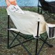Πτυσσόμενη καρέκλα  με τσάντα μεταφοράς BEILE διαστάσεων 60x50x65cm σε λευκό χρώμα