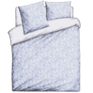 Σετ σεντόνια εμπριμέ σχέδιο Indigo 100% βαμβακοσατέν διαστάσεων 240x260cm