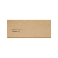 Σετ ξυρίσματος μίας χρήσης με κρέμα ξυρίσματος και ξυραφάκι σε οικολογική συσκευασία χρώματος καφέ