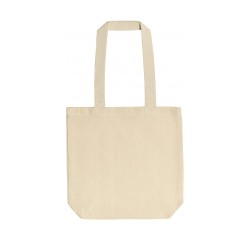 Τσάντα με μακριά χερούλια διαστάσεων 34x34+8cm με ενισχυμένα πλακέ βαμβακερά χερούλια