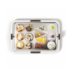 Βιτρίνα RollTop "Budget" με δίσκο Medium διαστάσεων 38x26x17h σε χρώμα λευκό