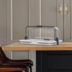 Βιτρίνα RollTop "Budget" με δίσκο Large διαστάσεων 46,5x31,5x19,5H σε χρώμα λευκό