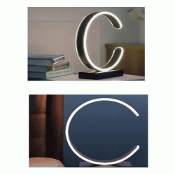 Led φωτιστικό επιτραπέζιο σχήμα C 9W εναλλαγής απόχρωσης φωτός με τηλεχειρισμό 750lm